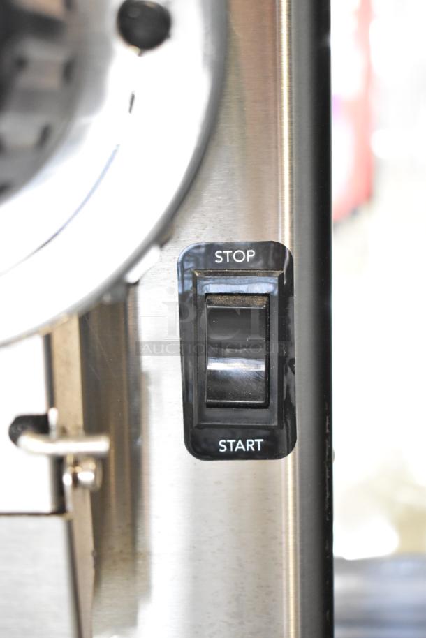 2025 Bunn GVH Commercial Coffee Grinder with start/stop switch, stainless steel, 120 volts, 1 phase.