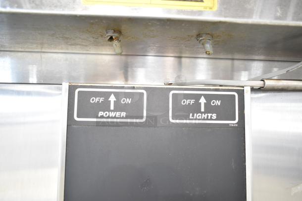 Baxter PC101-M28 commercial roll-in rack with power and lights control panel. 208/240V, 1 Phase.