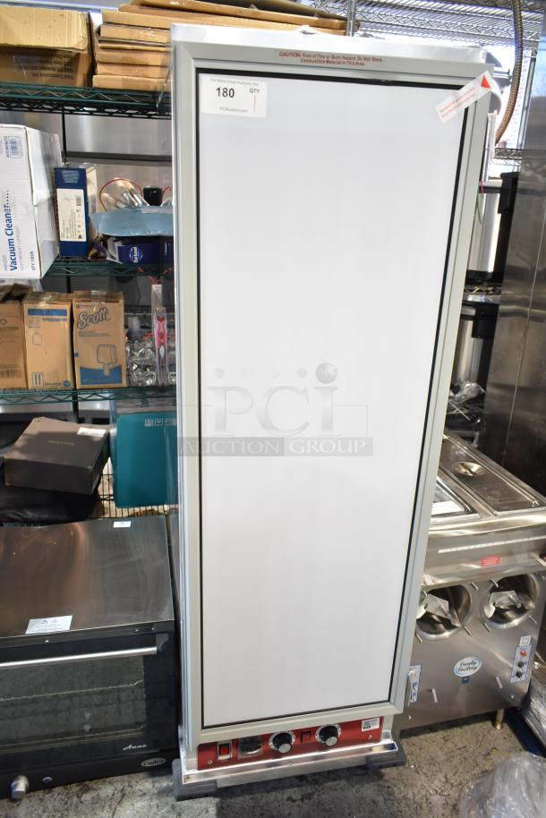 Brand new 2025 Avantco 177HPI1836 heated holding cabinet with clear door, commercial casters, 120V, 1 Phase.