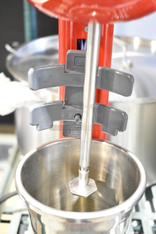 Brand new AvaMix 928RDM1RD retro red single spindle drink mixer, 120 volts, scratch and dent condition.