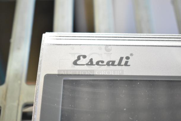 BRAND NEW SCRATCH AND DENT Escali 120S Countertop Scale, visible logo, minor cosmetic damage, model 120S.