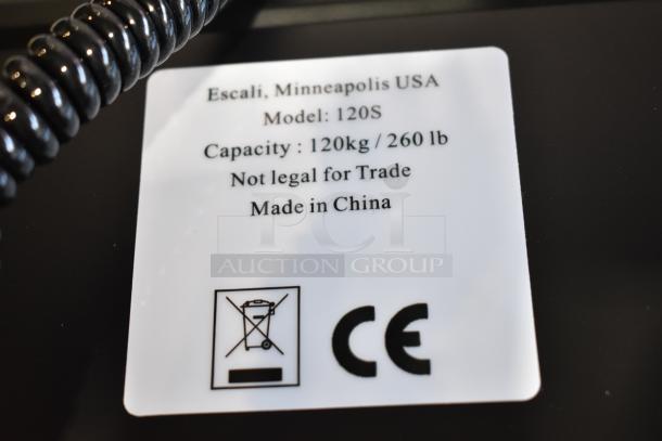 Brand new Escali 120S countertop scale, scratch and dent condition, 120kg/260lb capacity. Not legal for trade. Made in China.