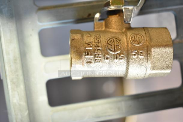 BRAND NEW Krowne M5072K gas connector hose, 72". Markings include CSA and UL certifications. Scratch and dent condition.