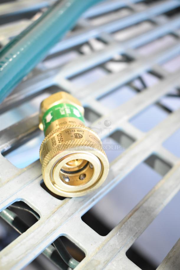 BRAND NEW Krowne M5072K 72" gas connector hose kit, 1/2", scratch and dent, brass fittings, safety labels visible.