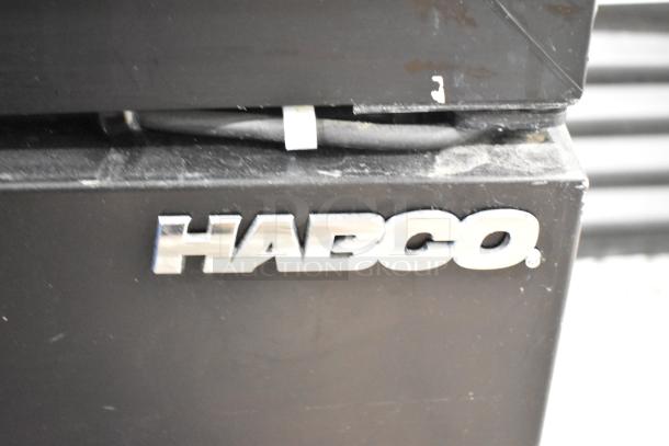 Habco SF28M Commercial Single Door Reach In Freezer Merchandiser, 115 Volts, 1 Phase, visible Habco logo.