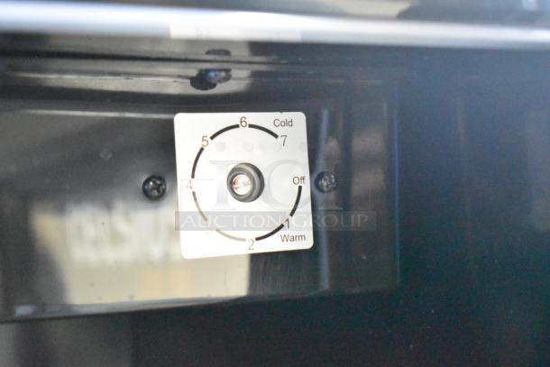 IDW GCG-10-F2334B cooler dial with settings from "Warm" to "Cold." Single door cooler merchandiser feature.