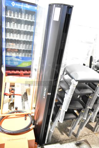 BRAND NEW Boltic 6873518LYB 72" Black Aluminum Air Curtain with Remote Magnetic Door Switch, visible logo. 120V, 1 Phase.