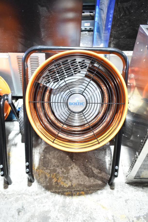 Boltic SHAG-K12F portable electric salamander heater, 480V, 3-phase, brand new with minor scratches and dents visible.