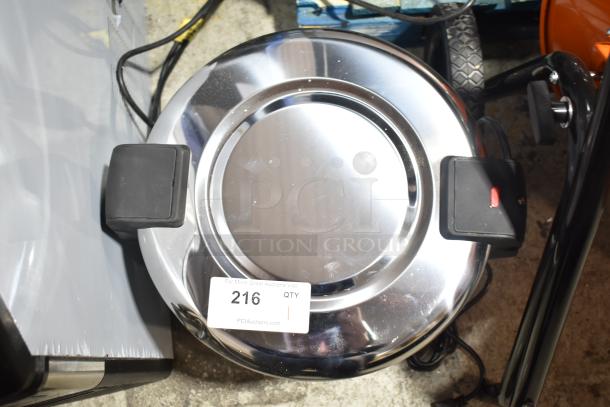 Brand new RiceMaster 56919 92 cup commercial rice warmer with stainless steel finish, visible auction label, 120V, 1-phase.