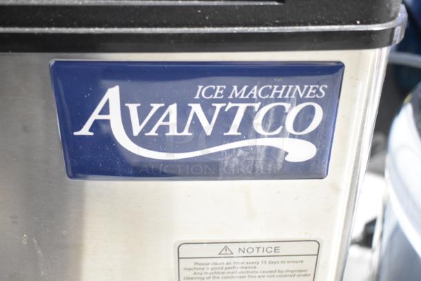 "New Avantco 194UCH210A Commercial Ice Machine, 222 lb. capacity. Scratch and dent model, 115 volts, 1 phase. Brand logo visible."