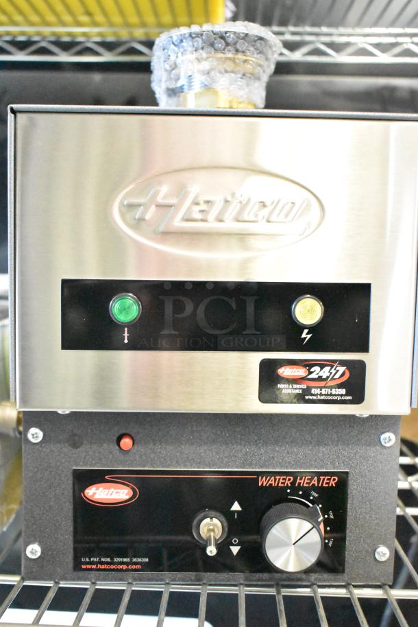 Brand new Hatco FR-4B commercial food rethermalizer with scratch and dent, 208 volts, 3 phase. Visible controls and logo.