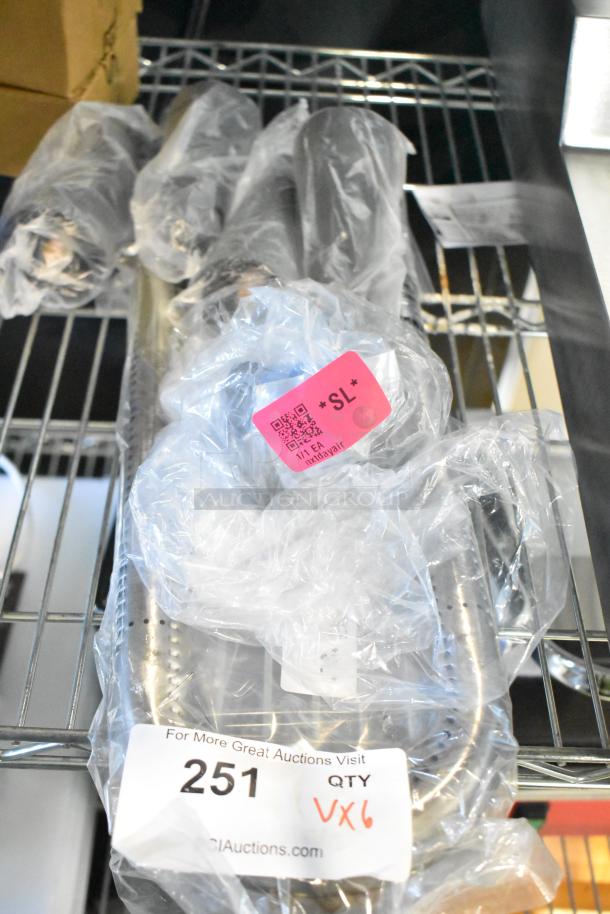 Brand new Cooking Performance Group U Type Burner Assembly wrapped in plastic, item tagged as lot 251, quantity 6.