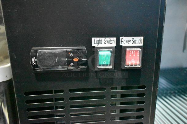 Avantco 178UBB378G back bar fridge control panel, features light and power switches. New, missing doors. 115V, 1 phase.