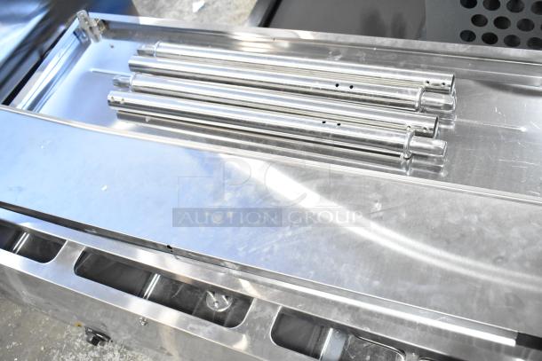 Brand new Avantco 177STE3S three pan steam table with undershelf, stainless steel, 120V, minor scratches, electric.