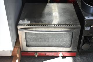 Brand new Avantco 177CO16 half-size convection oven, 1.5 cu. ft., minor scratches and dents, 120V, 1-phase.