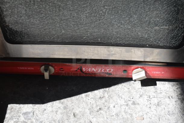 Avantco 177CO16 commercial convection oven, brand new with scratch and dent damage, 1.5 cu. ft., visible Avantco label.