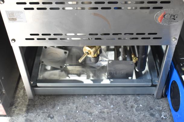BRAND NEW Cooking Performance Group Natural Gas Wok Range, 16" Ring, 125,000 BTU, with minor scratches and dents.