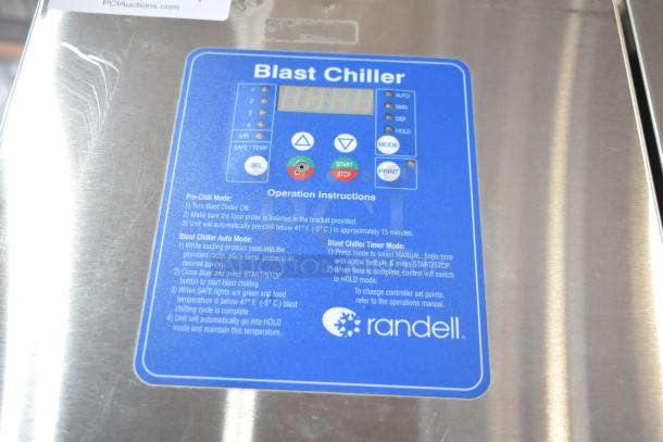 2017 Randell BC-18 Commercial Blast Chiller, 4 Probes, 115/230V, 1 Phase, operation panel visible with instructions.