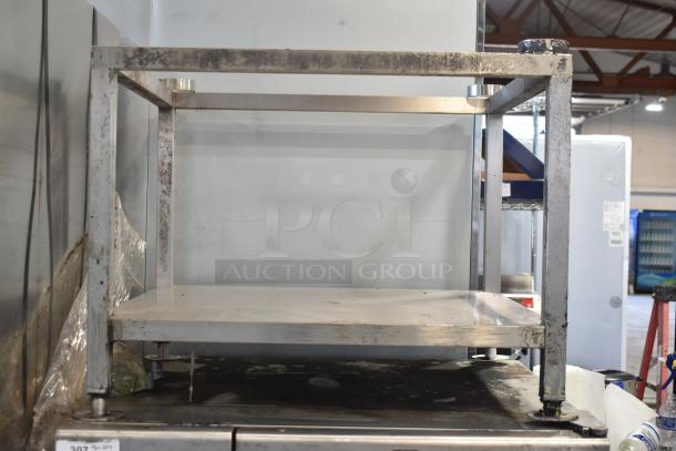 Alto Shaam CTP10-10E combi convection oven with equipment stand, showing signs of use. 208-240V, 3 phase.