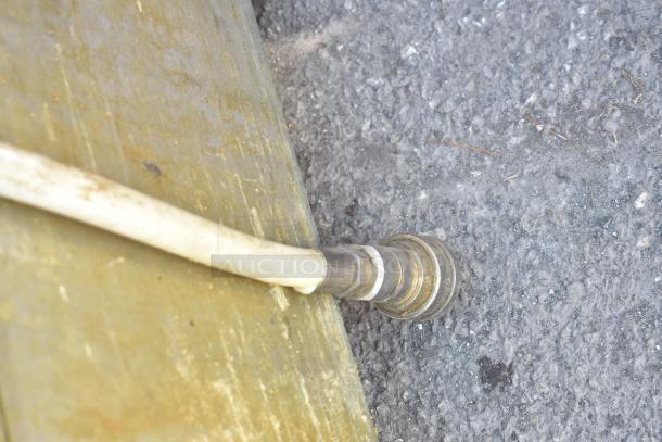 Commercial oil caddy model 402, features heavy-duty hose connector. Set on commercial casters. Powered by 120V, 1 phase.