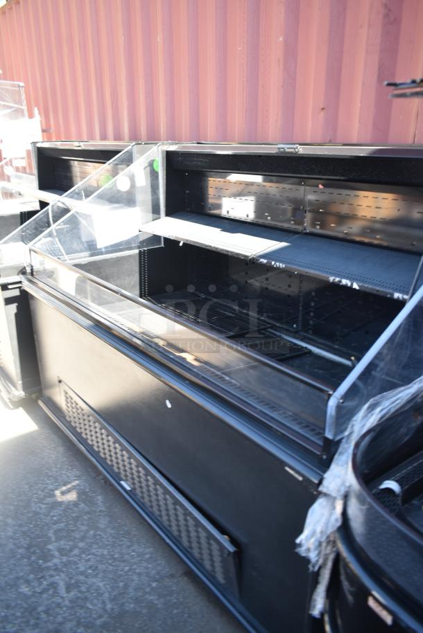Hussmann commercial horizontal grab n go merchandiser, black, clear display cover, 115/208-230V, 1 phase, industrial use.
