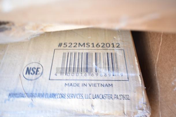 Box labeled "#522MS162012" with barcode, "Made in Vietnam," NSF logo, manufactured for Clarkcore Services.