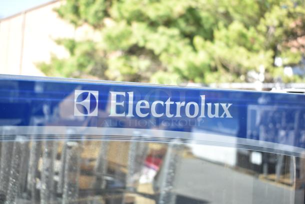 Electrolux Air-o-convect Touchline oven, model 9F92225200, on a stand with casters. Brand logo visible.