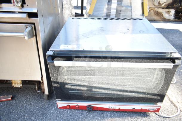 Empero EMP.PFE4-U Commercial Countertop Convection Oven in used condition, 208 Volts, with front control panel.