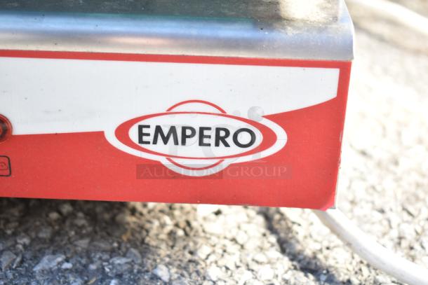 Empero EMP.PFE4-U Commercial Convection Oven, 208V, red and white, visible branding.