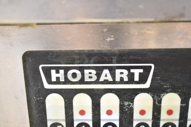 Hobart 1HF85C Commercial Fryer control panel with buttons and "HOBART" label, highlighting key features.