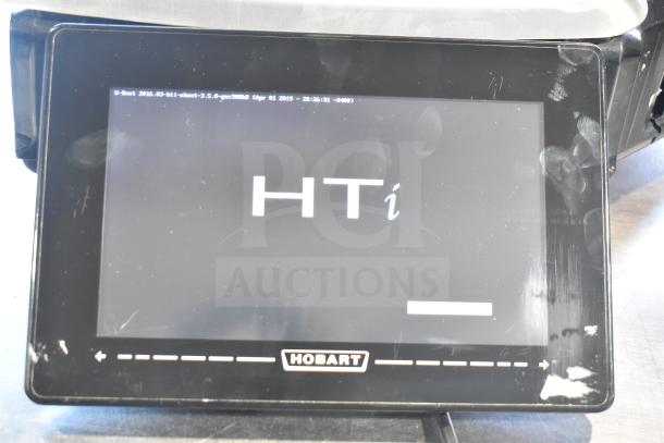 2017 Hobart HTi-7LH26 commercial food portioning scale, touchscreen display, model HTi-7LH26, tested and working, Hobart logo visible.