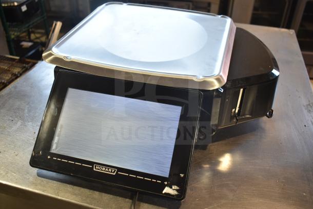 2017 Hobart HTi-7LH26 commercial food scale with touchscreen, stainless steel top, 120/208-240V, tested and working.