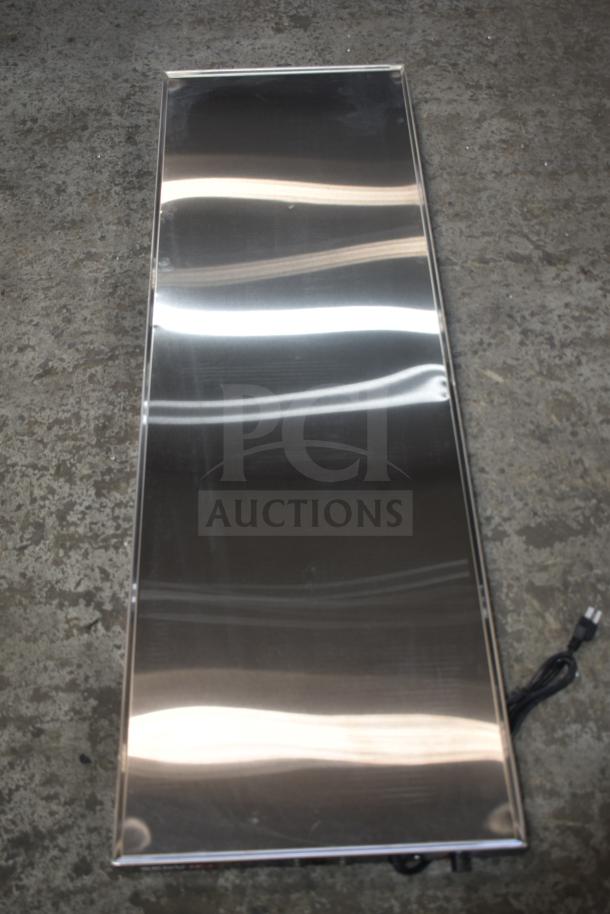 BRAND NEW SCRATCH AND DENT 2025 ServIt 423HSW2060 stainless steel heated shelf warmer, 120V, 1 phase, shiny surface.