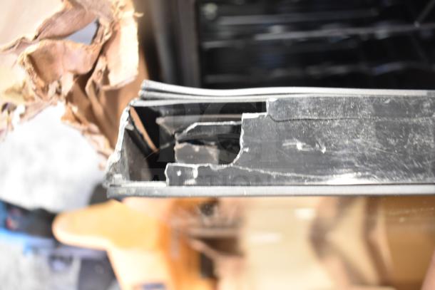 Honeywell H34WCB Wine Cooler, 34-bottle capacity. Visible damage to corner and edge. Suitable for repair or parts.