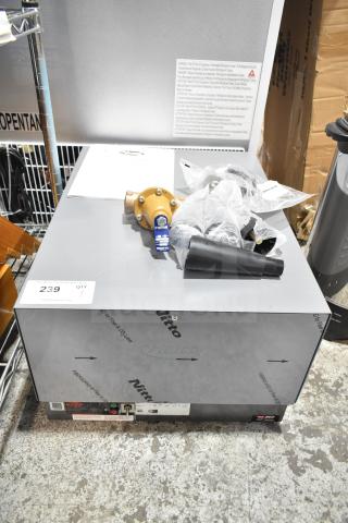 Brand new Hatco C-27 Compact Booster Water Heater. 208 Volts, 3 Phase. Minor scratches and dents visible. Includes accessories.