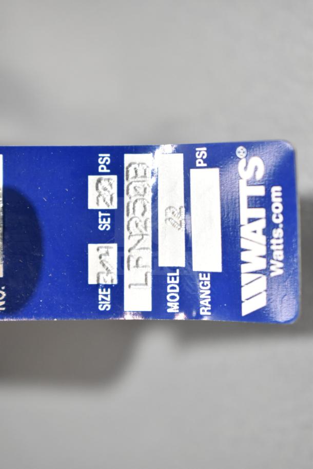Alt text: Label of Hatco C-27 booster water heater, showing model number, size 3/4, and set pressure 20 PSI.