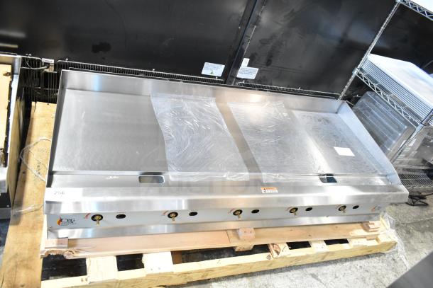 BRAND NEW Scratch and Dent Cooking Performance Group GM-CPG-60-NL 60" Natural Gas Griddle, 150,000 BTU, manual controls.