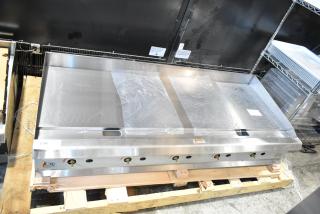 BRAND NEW Scratch and Dent Cooking Performance Group GM-CPG-60-NL 60" Natural Gas Griddle, 150,000 BTU, manual controls.