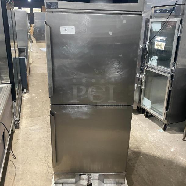 Wow! Winston Commercial Stainless Steel Insulated Cabinet, Model HOV514UVE, dual Dutch doors, on casters, 120V 1 Phase.