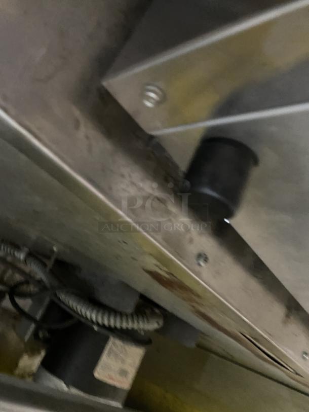 Cayvo CVCB-24LP stainless steel gas char-rock broiler, commercial model, visible wear, key components shown.