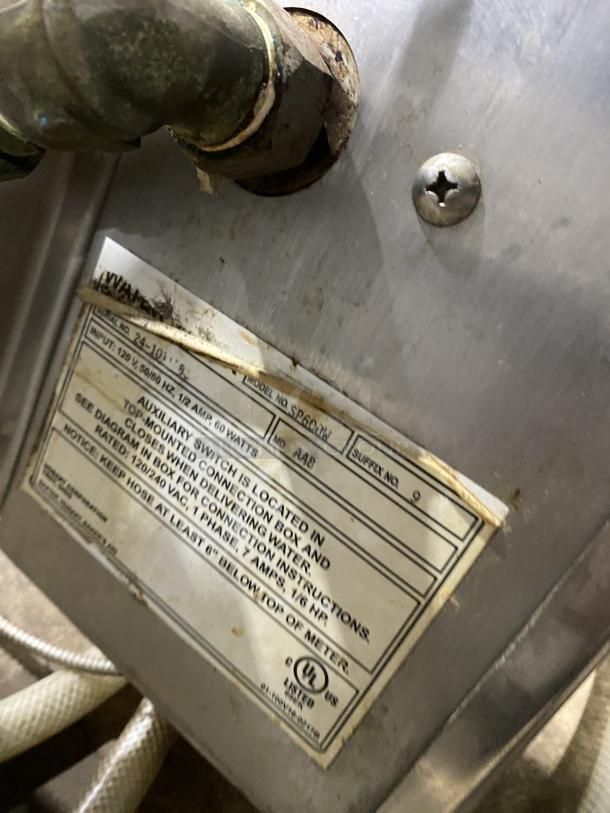 Wow! Baxter Commercial Stainless Steel  Baxter Water Meter! Model: SP600W 120V! - Image 6 of 6