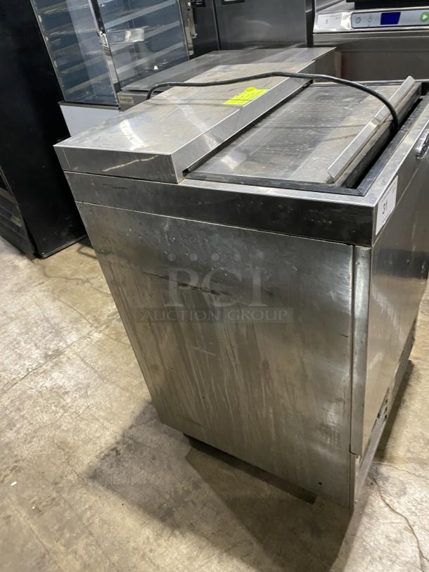 Krowne MC24S Commercial Stainless Steel Underbar Glass/Mug Froster, sliding-top lid, 115V, good condition, SN: 0102674.