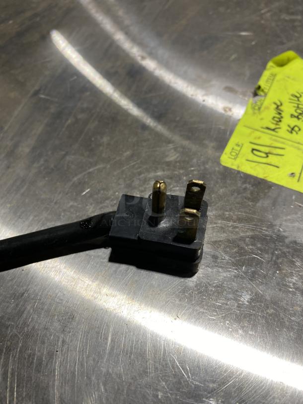 Krowne MC24S Commercial Underbar Glass/Mug Froster with Sliding-Top Lid, 115V, SN: 0102674, shown with power plug.