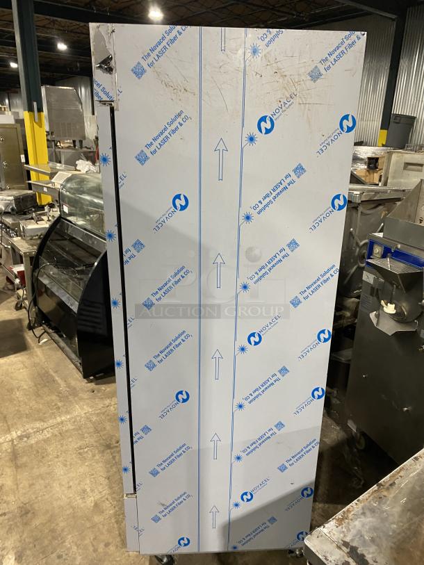 Kutano KUTF 2 SS Commercial Stainless Steel Reach-In 2 Doors Freezer, Model SN: 8103206950, 115V, 1 Phase, protective film intact.