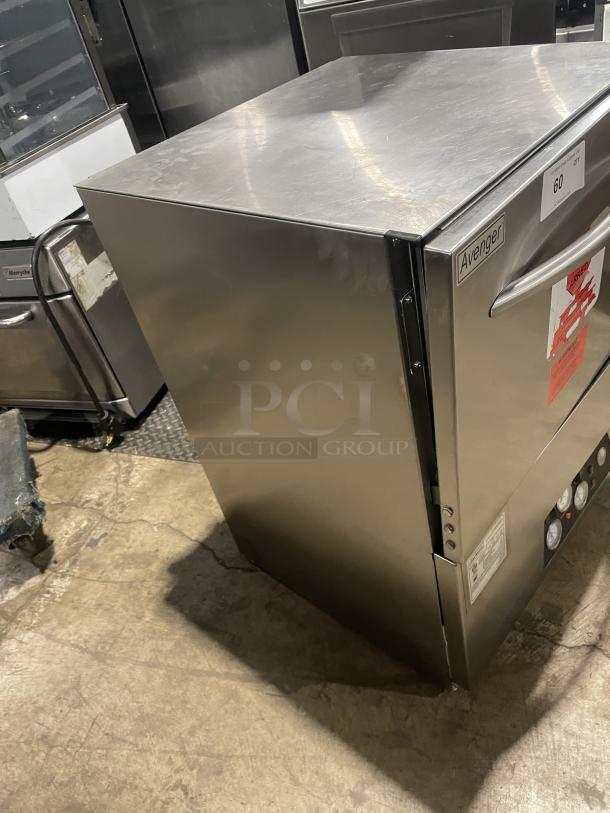 Jackson Avengerht commercial stainless steel under-counter dishwasher with dish rack, model 13F282915, 208/230V, 1 Phase.