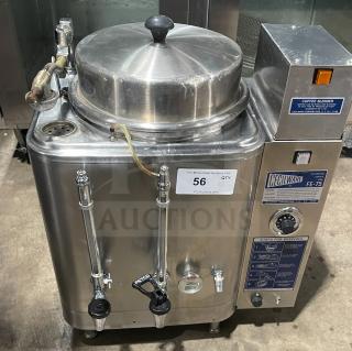 Cecilware FE-75 stainless steel countertop automatic coffee maker. Features multiple spouts and labeled control panel.