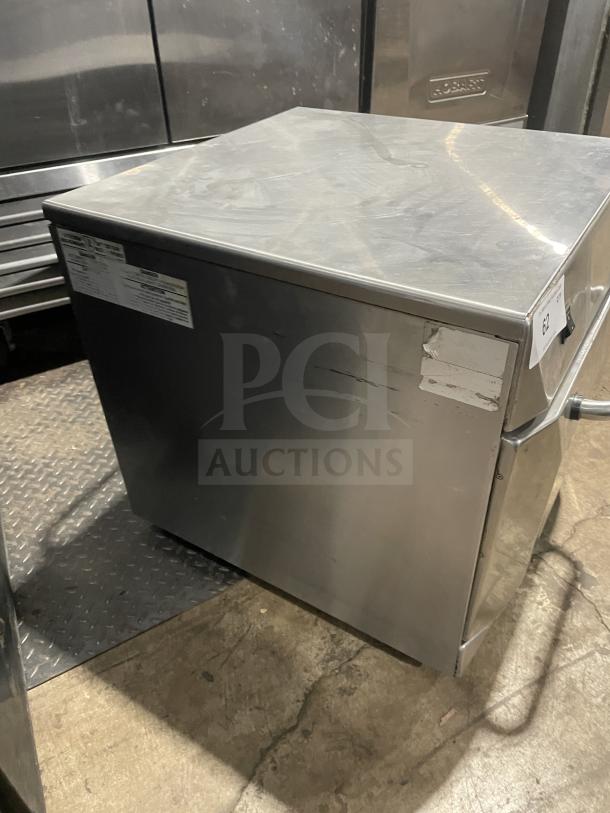 MerryChef Eikon E4 stainless steel rapid cook oven, commercial-grade, with EasyTouch touchscreen. Used condition.