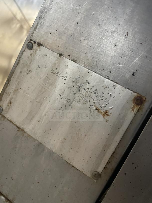 Montague C36SHB countertop gas char broiler grill, stainless steel, model A8-D-73003A, on equipment stand with storage.