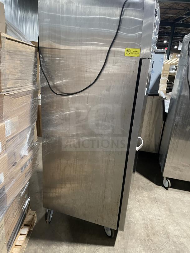 Beverage Air stainless steel undercounter refrigerator, Model TMR1HC-1S, with poly-coated rack, on casters, 115V, 1 phase.