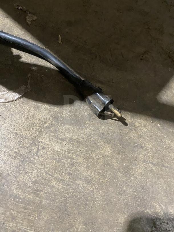 Electric plug of FWE Handy Line Series Heated Holding Cabinet, Model HLC18264UC, showing 120V power connection.